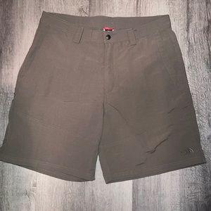 The North Face Mens Olive Green Utility Hiking Nylon Shorts 34 Waist
